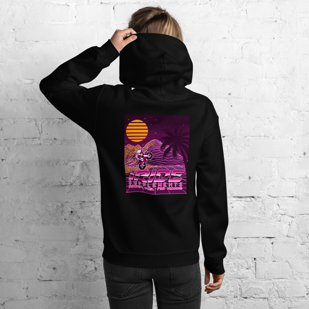Womens 8 Bit Hoodie - Level Up Your Life