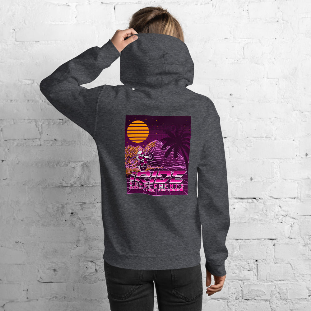 Womens 8 Bit Hoodie - Level Up Your Life
