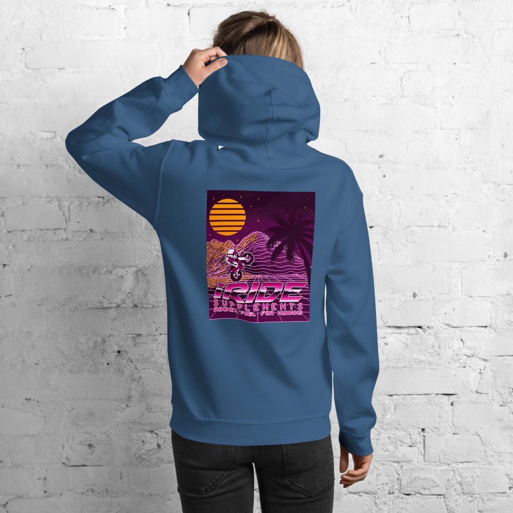 Womens 8 Bit Hoodie - Level Up Your Life