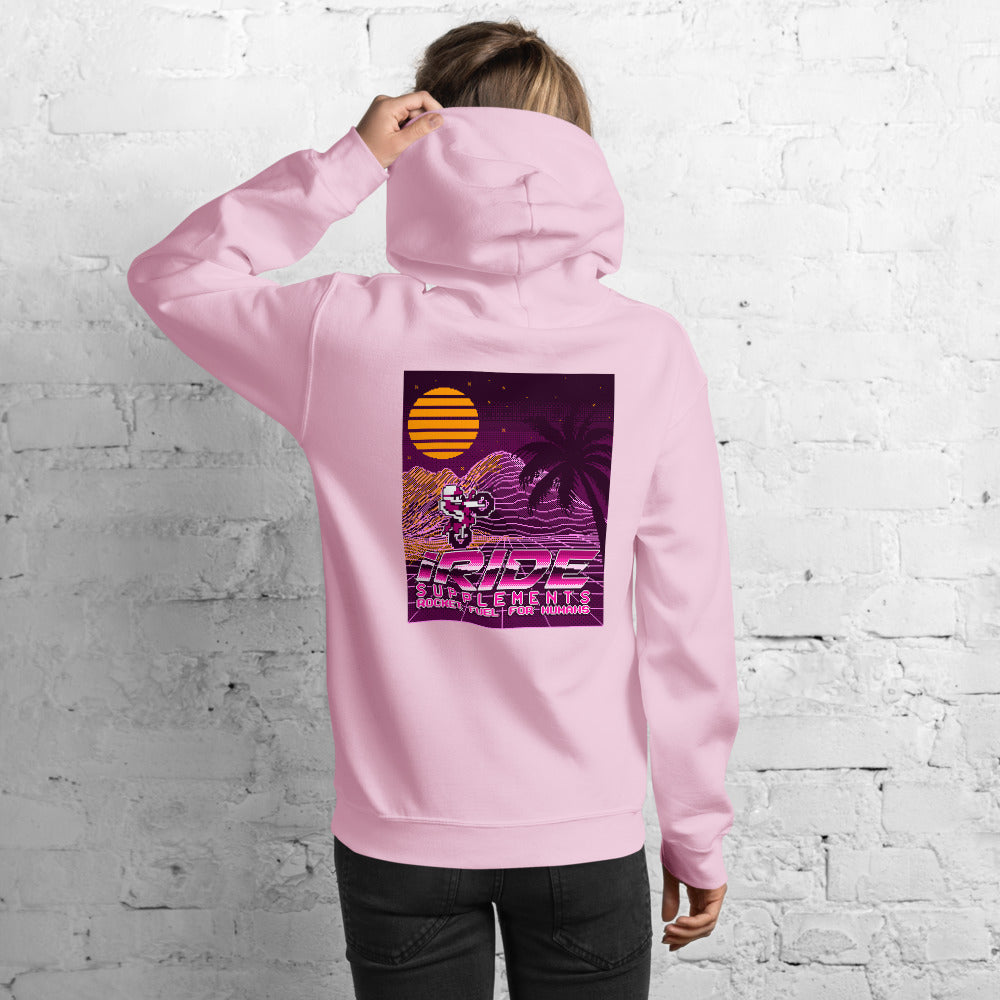 Womens 8 Bit Hoodie - Level Up Your Life