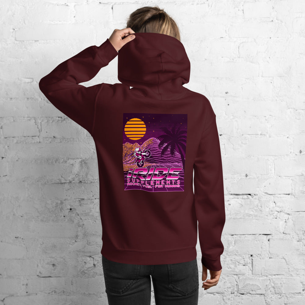Womens 8 Bit Hoodie - Level Up Your Life
