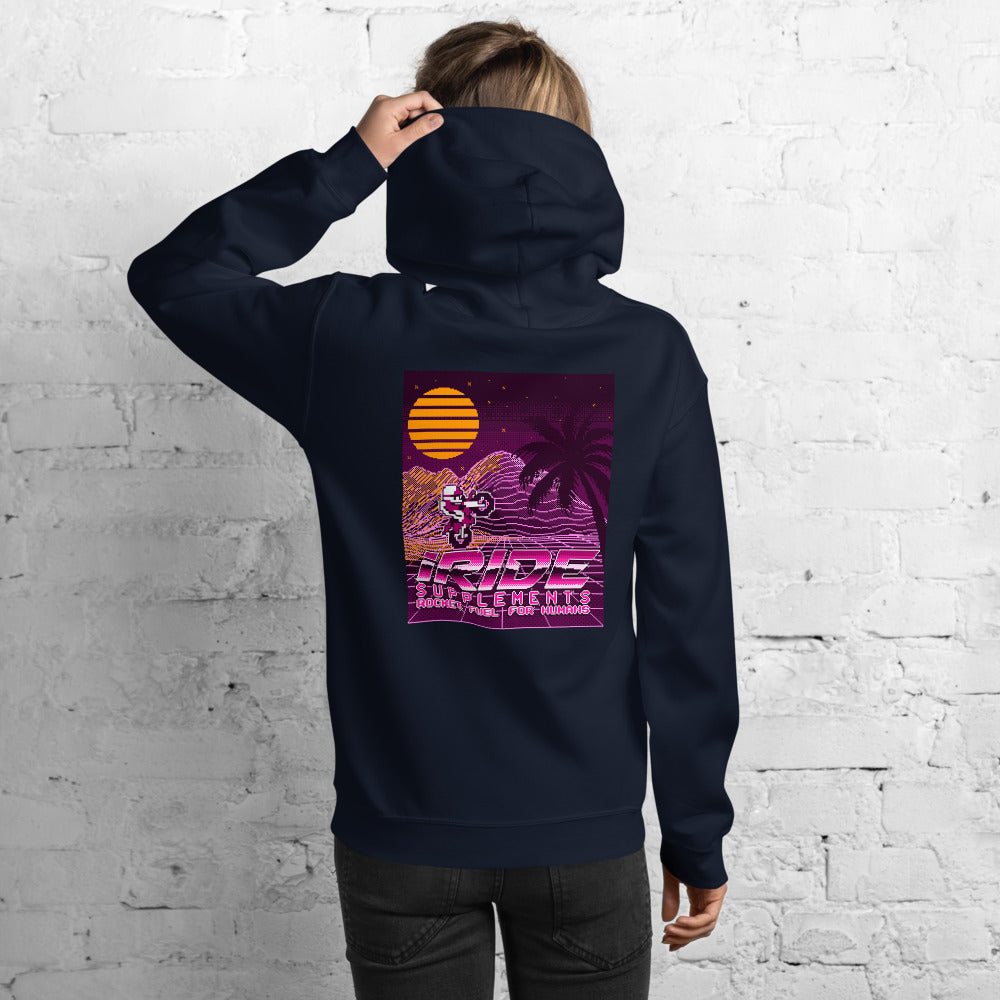 Womens 8 Bit Hoodie - Level Up Your Life
