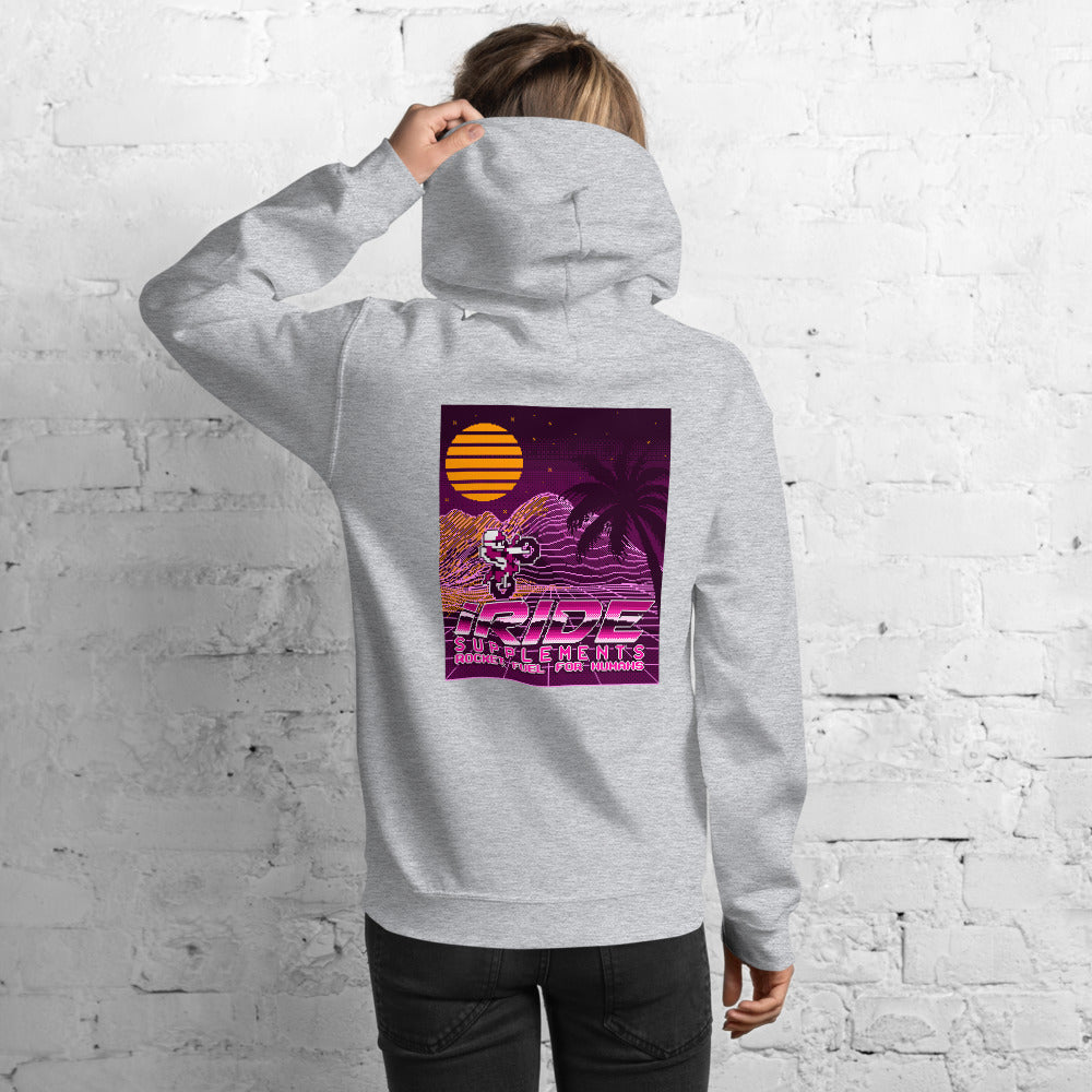 Womens 8 Bit Hoodie - Level Up Your Life